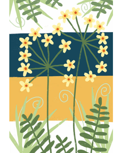 Wenskaart condoleance, bloemen