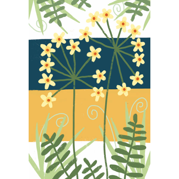 Wenskaart condoleance, bloemen