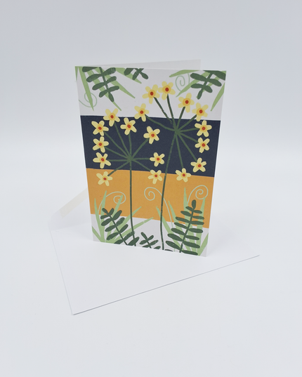 Wenskaart condoleance, bloemen