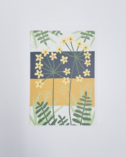 Wenskaart condoleance, bloemen