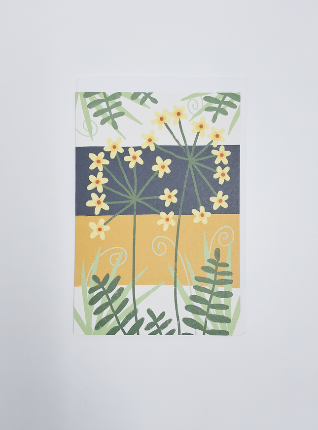 Wenskaart condoleance, bloemen