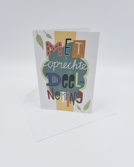 Wenskaart met oprechte deelneming