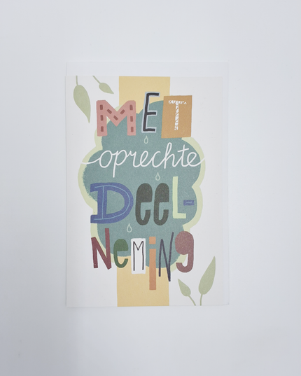 Wenskaart met oprechte deelneming