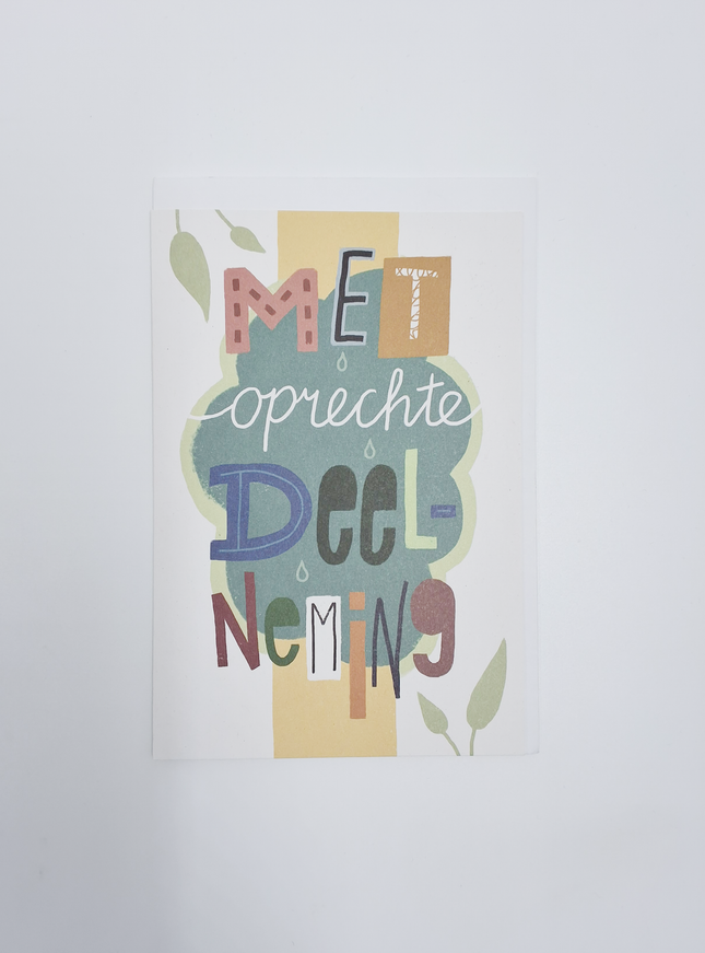 Wenskaart met oprechte deelneming