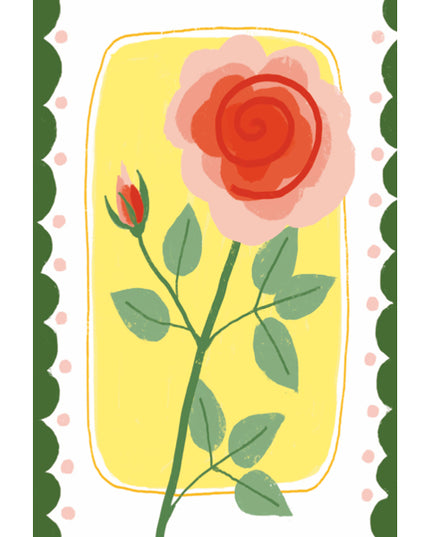 Wenskaart roos