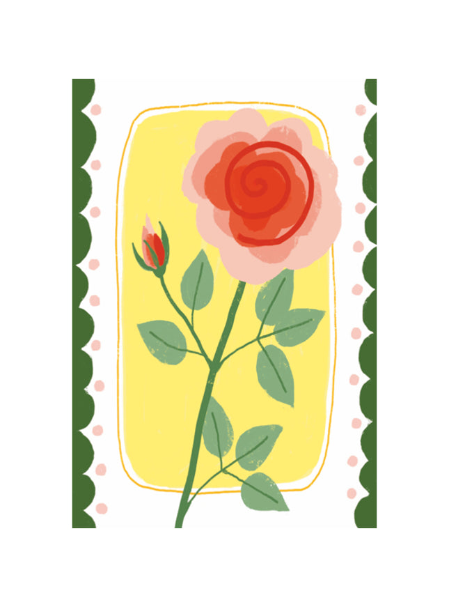 Greeting card rose