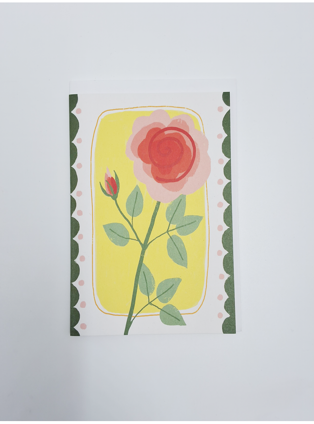 Greeting card rose