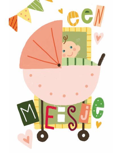 Wenskaart een meisje