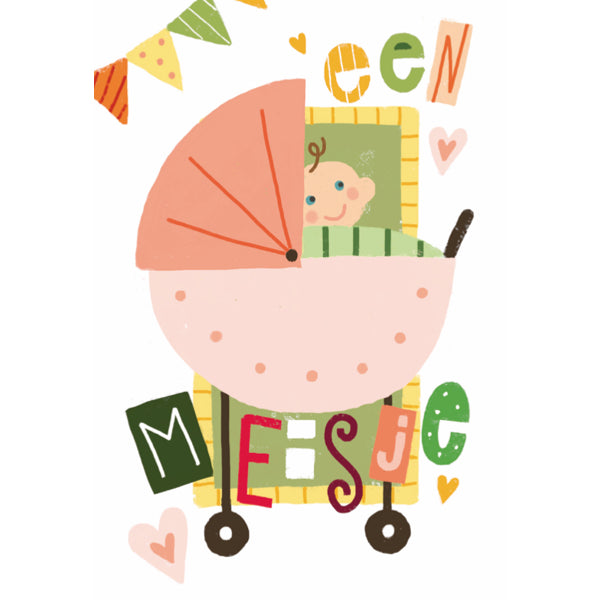 Wenskaart een meisje