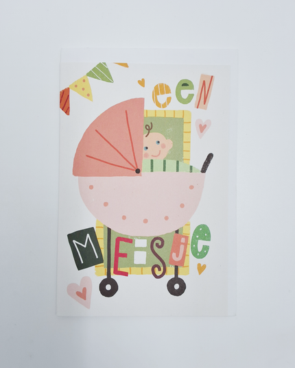 Wenskaart een meisje