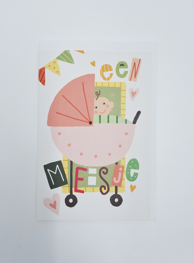 Wenskaart een meisje