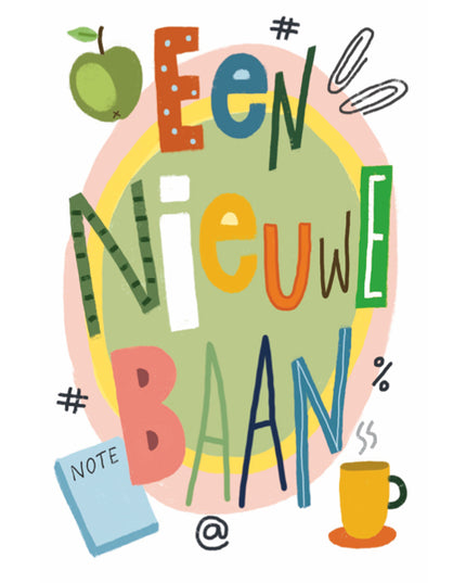 Wenskaart een nieuwe baan