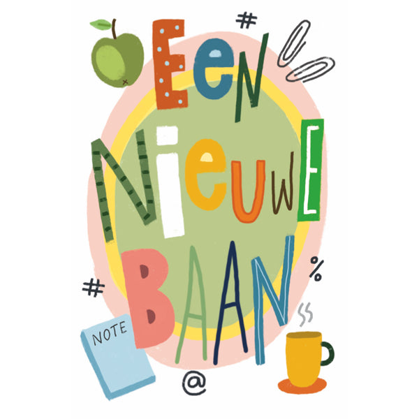 Wenskaart een nieuwe baan