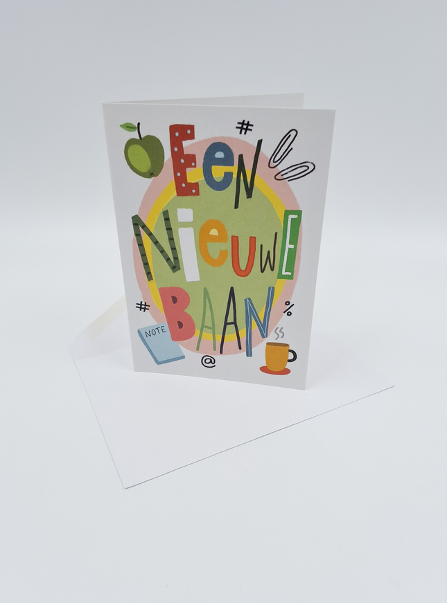 Wenskaart een nieuwe baan