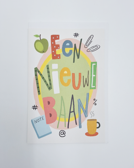 Wenskaart een nieuwe baan