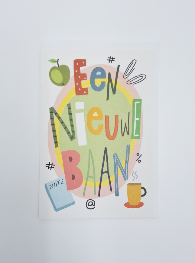 Wenskaart een nieuwe baan