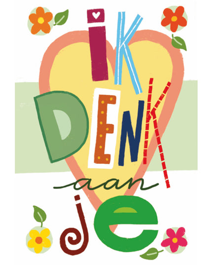 Wenskaart ik denk aan je