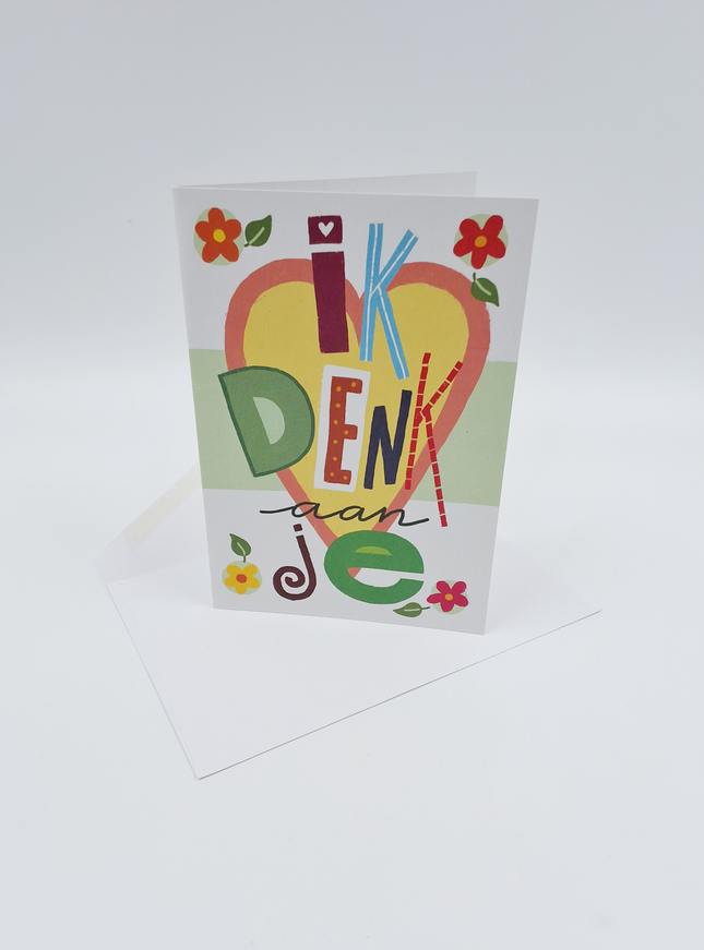 Wenskaart ik denk aan je