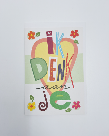 Wenskaart ik denk aan je