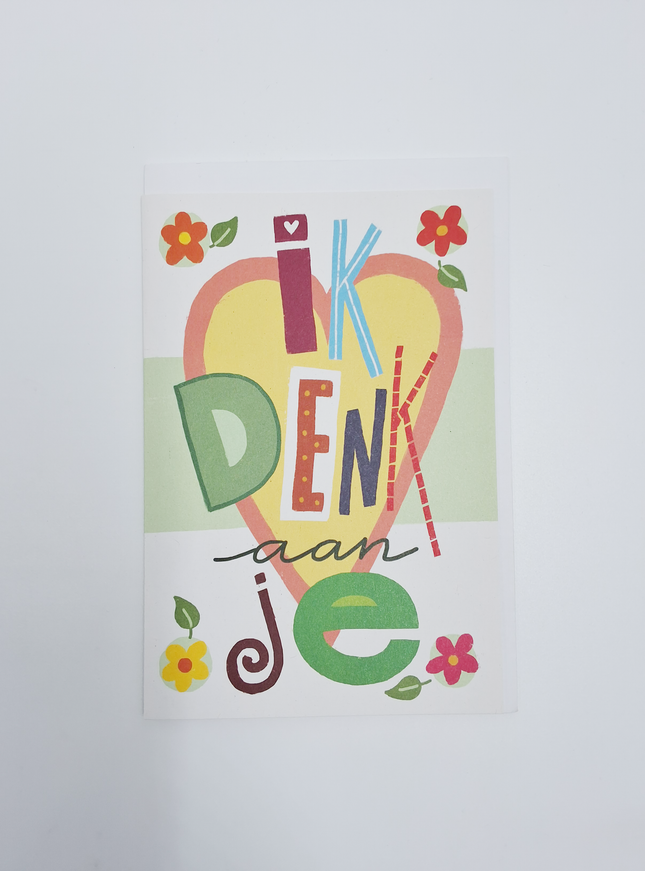 Wenskaart ik denk aan je