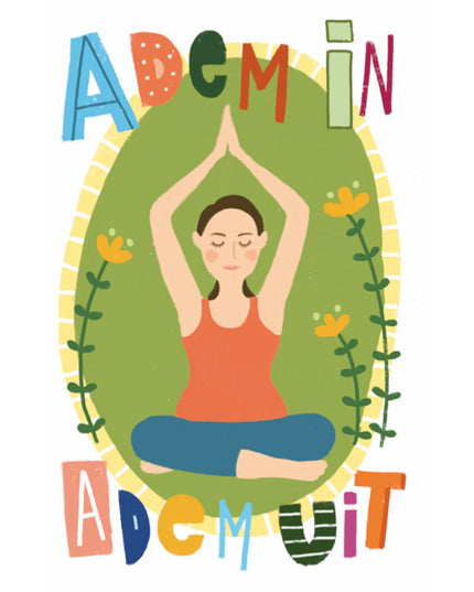 Wenskaart adem in, adem uit