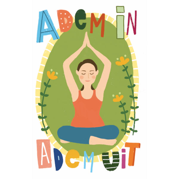 Wenskaart adem in, adem uit