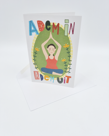 Wenskaart adem in, adem uit