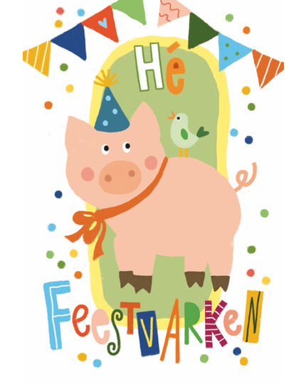 Wenskaart feestvarken