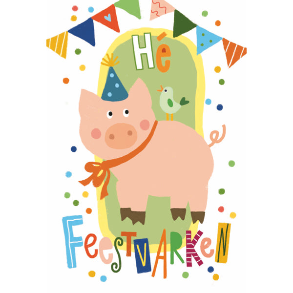 Wenskaart feestvarken