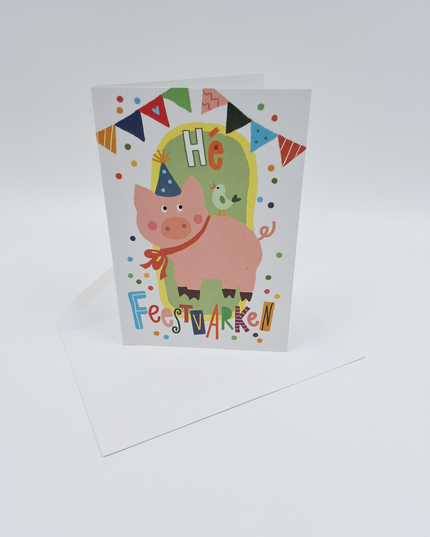 Wenskaart feestvarken