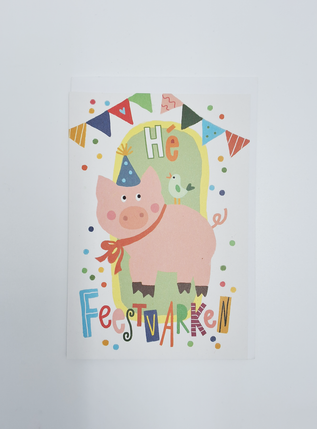 Wenskaart feestvarken