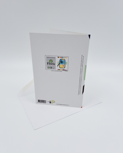 Wenskaart palm strand, cocktail