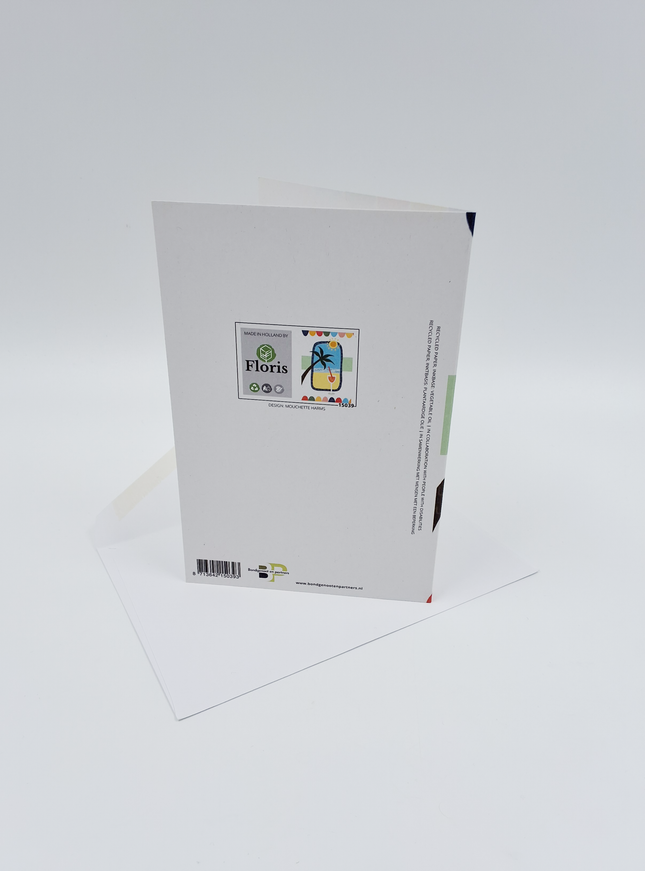 Wenskaart palm strand, cocktail