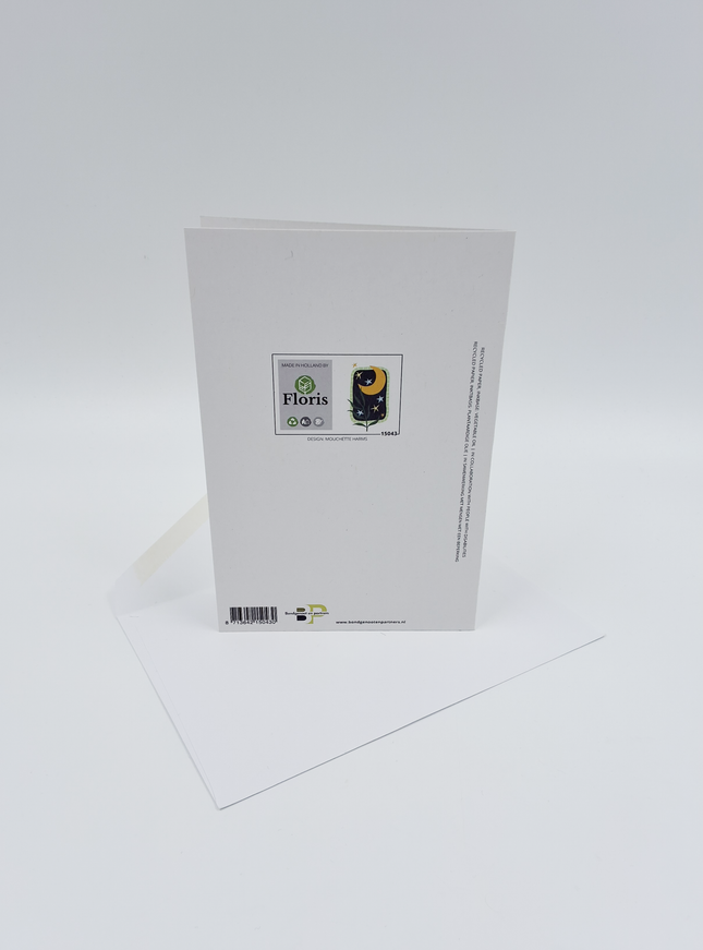 Wenskaart maan en plant...