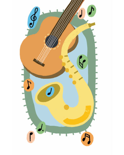 Wenskaart muziek, kaart...