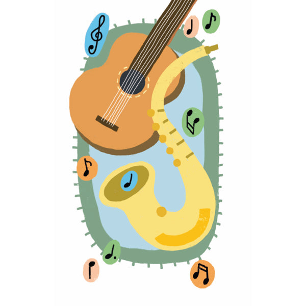 Wenskaart muziek, kaart...