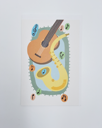 Wenskaart muziek, kaart...