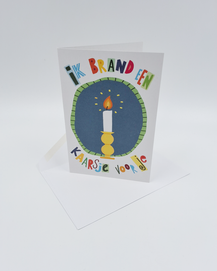Wenskaart ik brand een kaarsje voor je