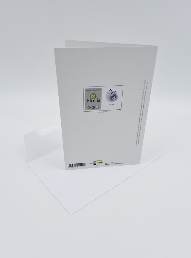 Wenskaart vlinders, ik denk aan je