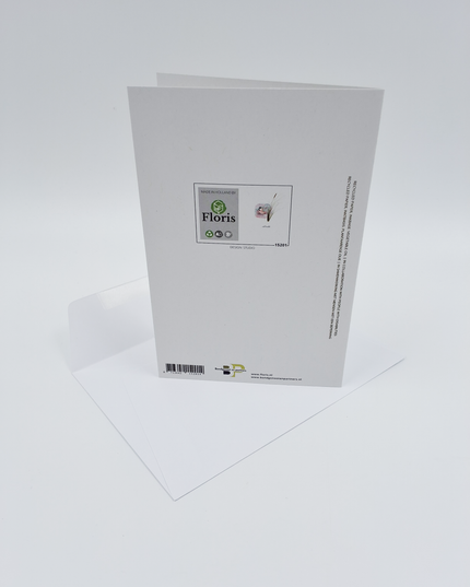 wenskaart vogel, veel kracht