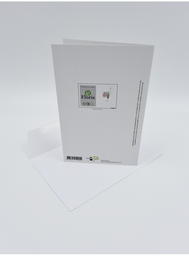 wenskaart vogel, veel kracht