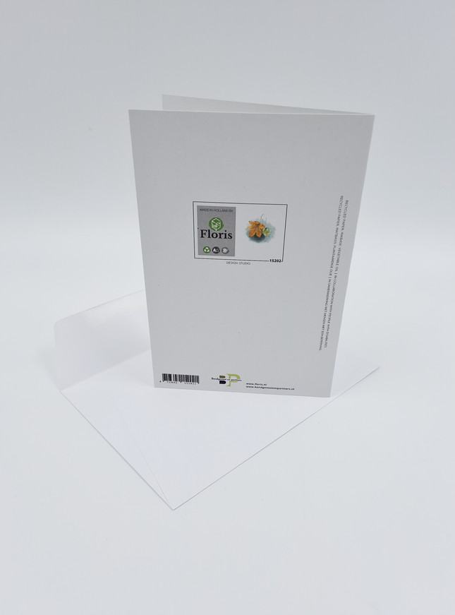 Wenskaart vallende bladeren