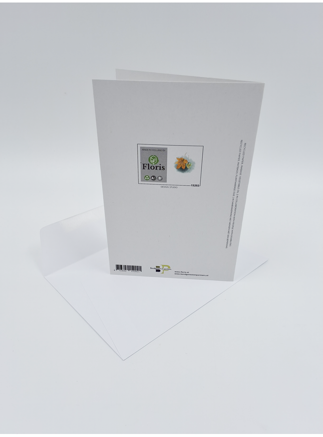 Wenskaart vallende bladeren