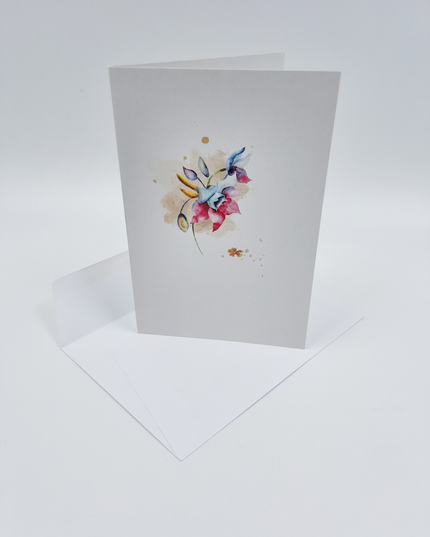 Wenskaart vaas met bloemen