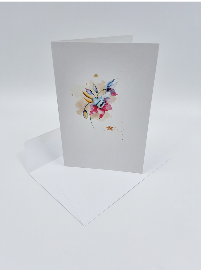 Wenskaart vaas met bloemen