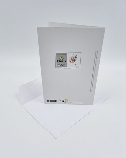 Wenskaart vaas met bloemen