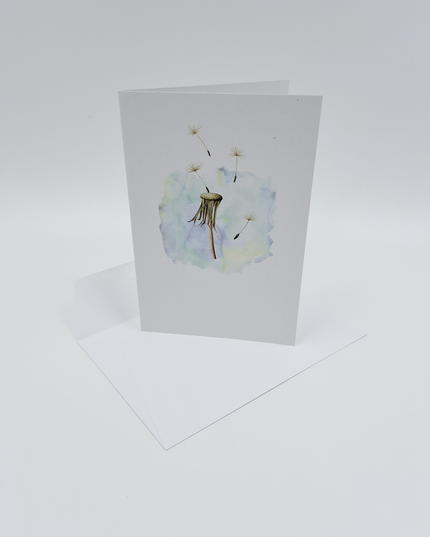 Wenskaart paardenbloem condoleance