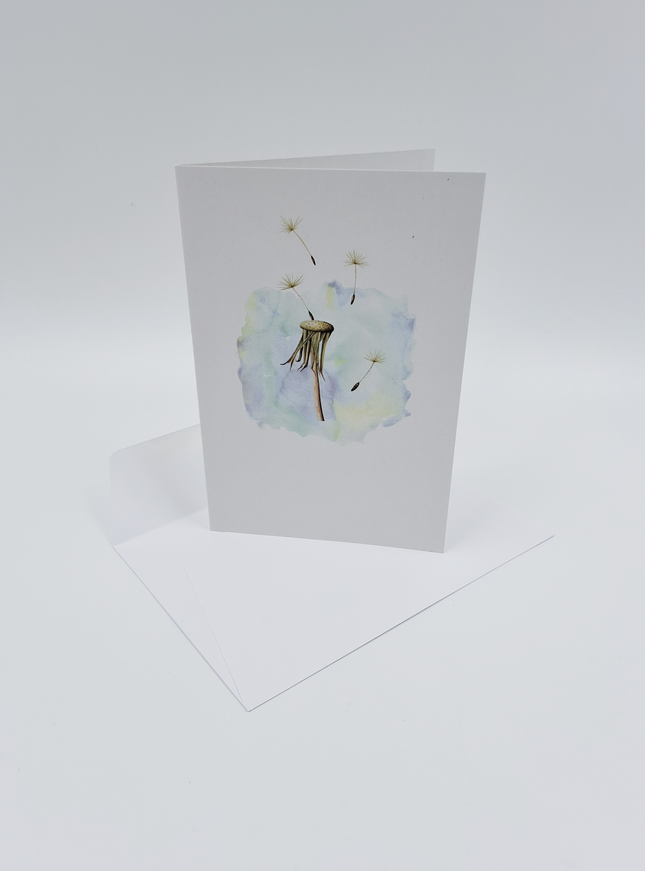 Wenskaart paardenbloem condoleance