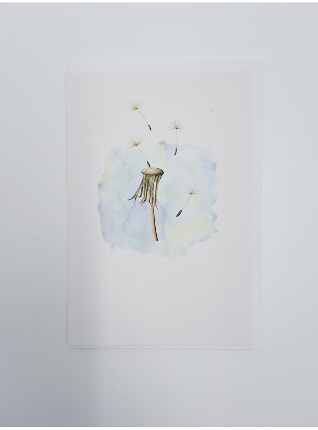 Dandelion condolence greeting card