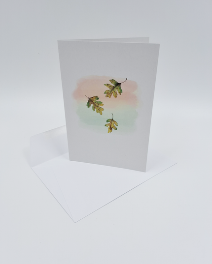 Wenskaart bladeren, ik denk aan je